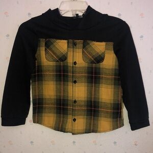 Nova Kids Mini Plaid Right Hooded Flannel Top